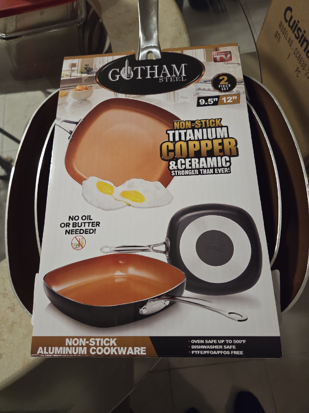 Gotham Steel Non-Stick Titanium Copper & Ceramic 2-Piece Set