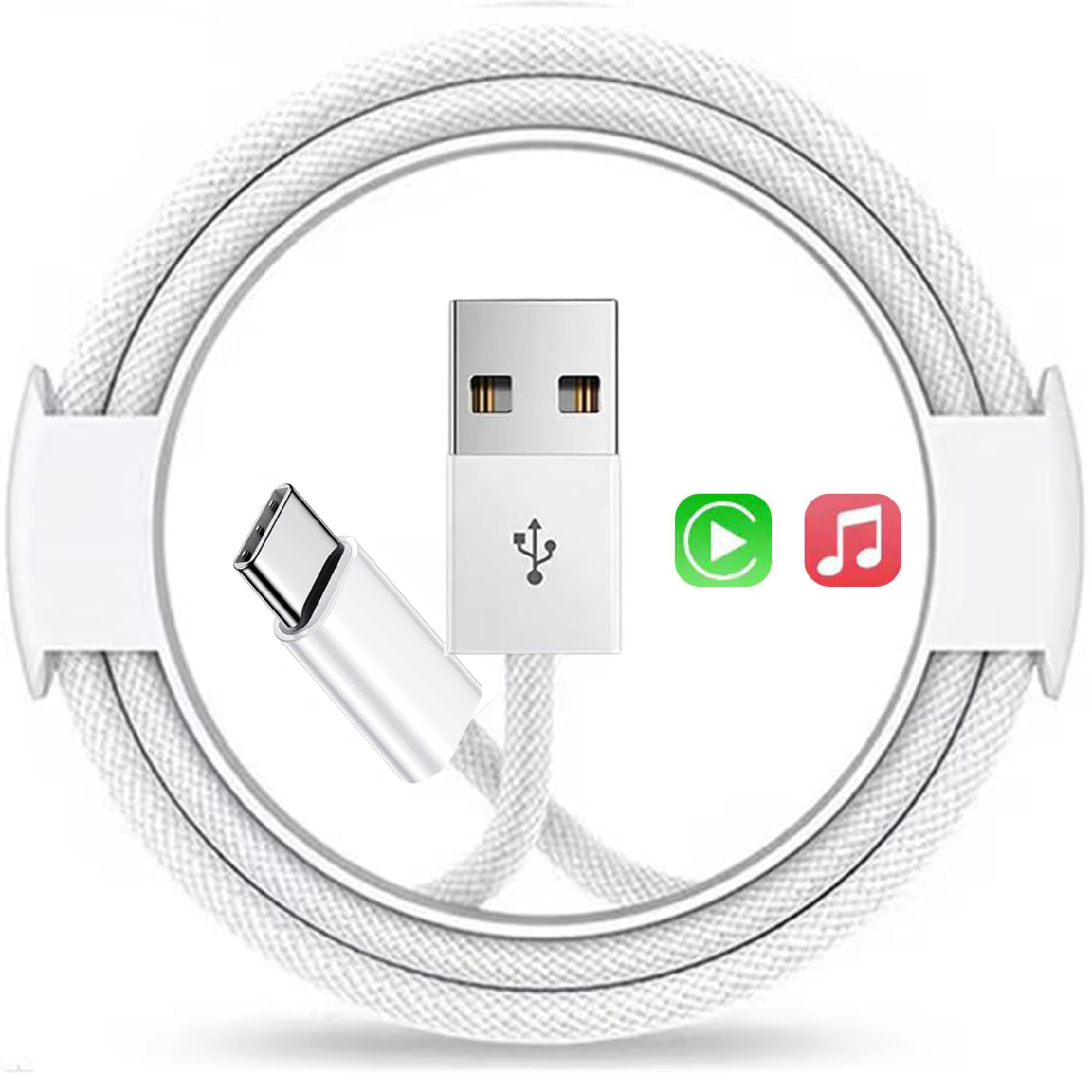 ukiism USB to USB C Cable Car Charger Cord Compatible