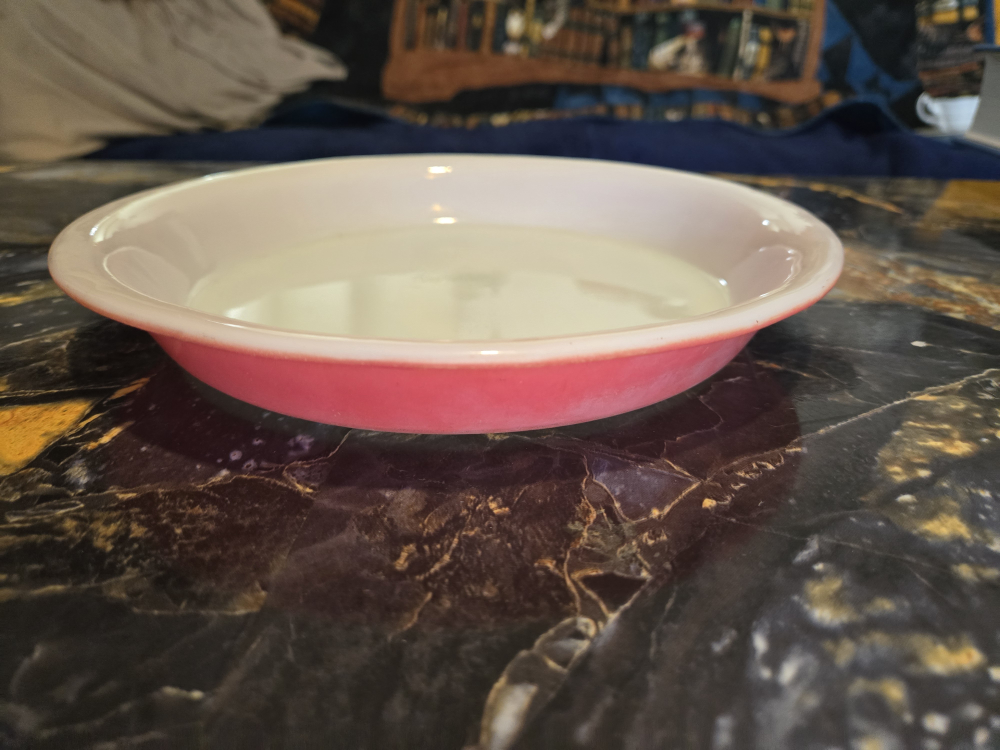 Vintage Fire King Pink Lustre Pie Plate