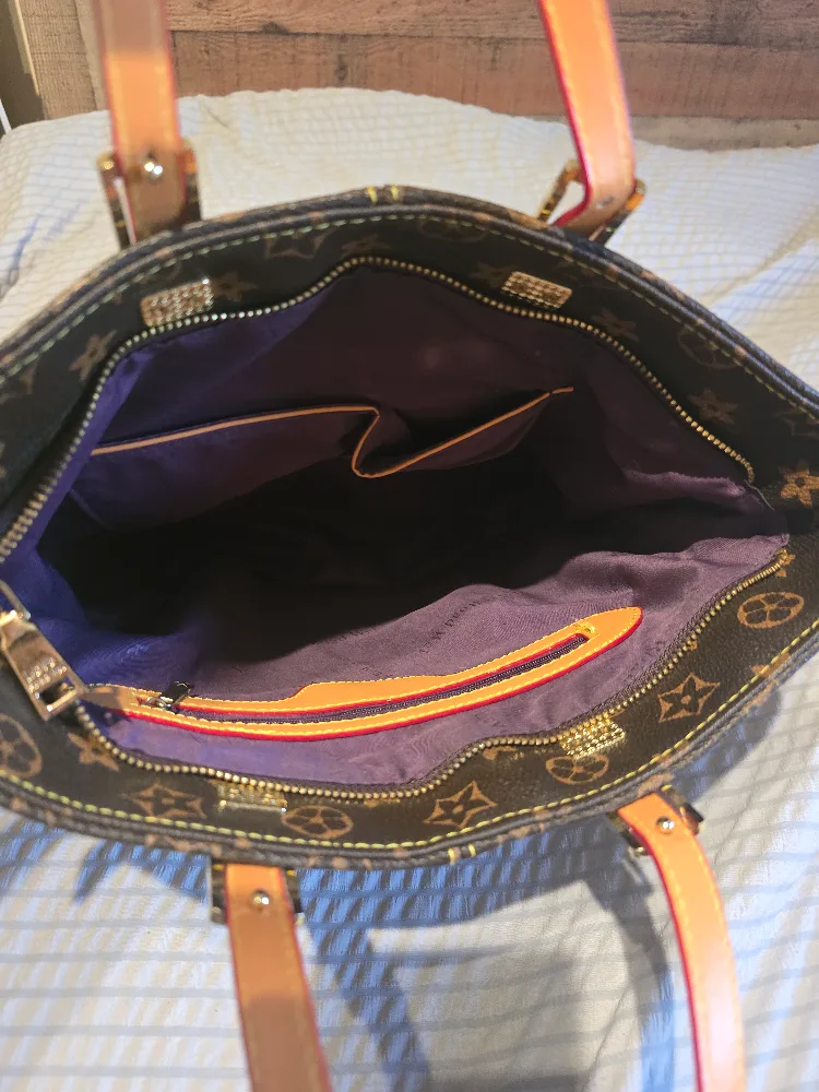 Brown Patterned Tote Bag image indicator(2)