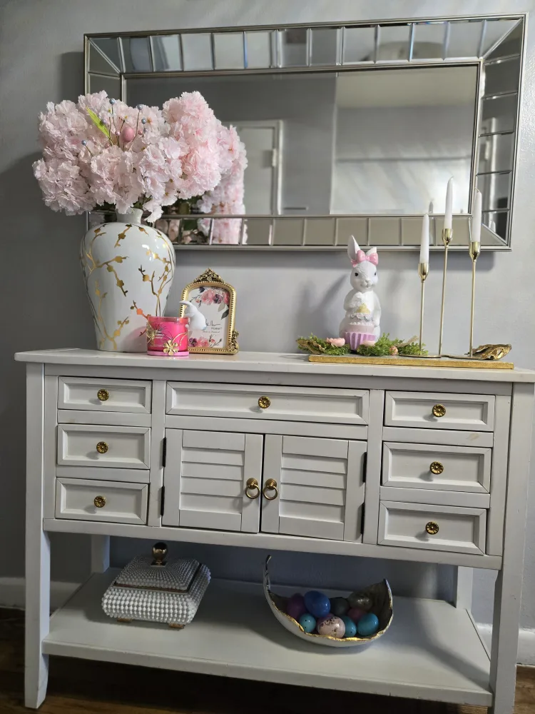 Rectangular Beveled Wall Mirror image indicator(2)