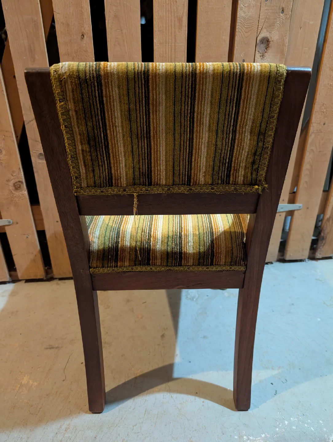 Vintage Striped Upholstered Armchair image indicator(3)