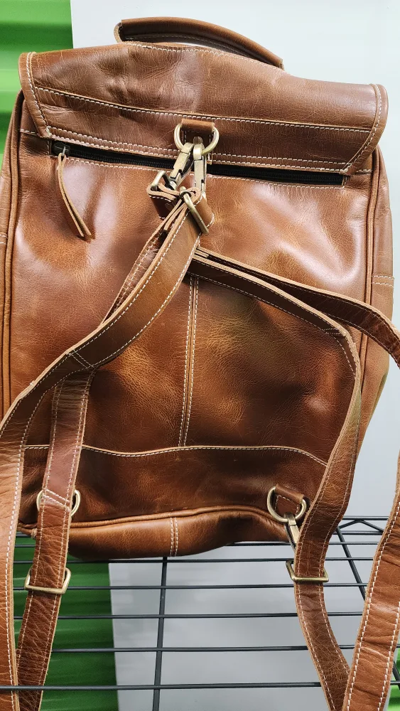 Brown Leather Backpack image indicator(2)