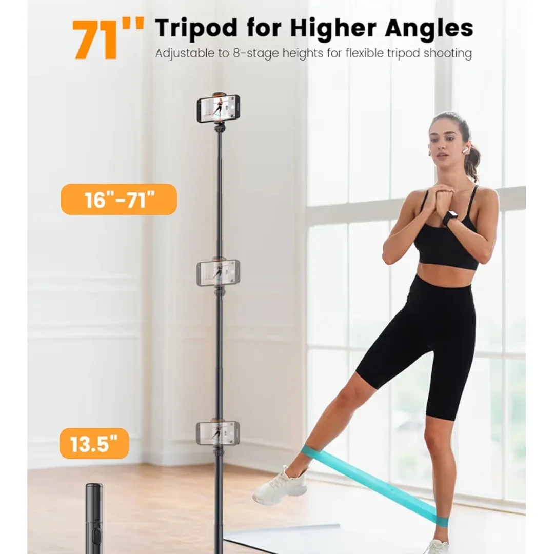 71" Tripod Stand Selfie Stick image indicator(2)