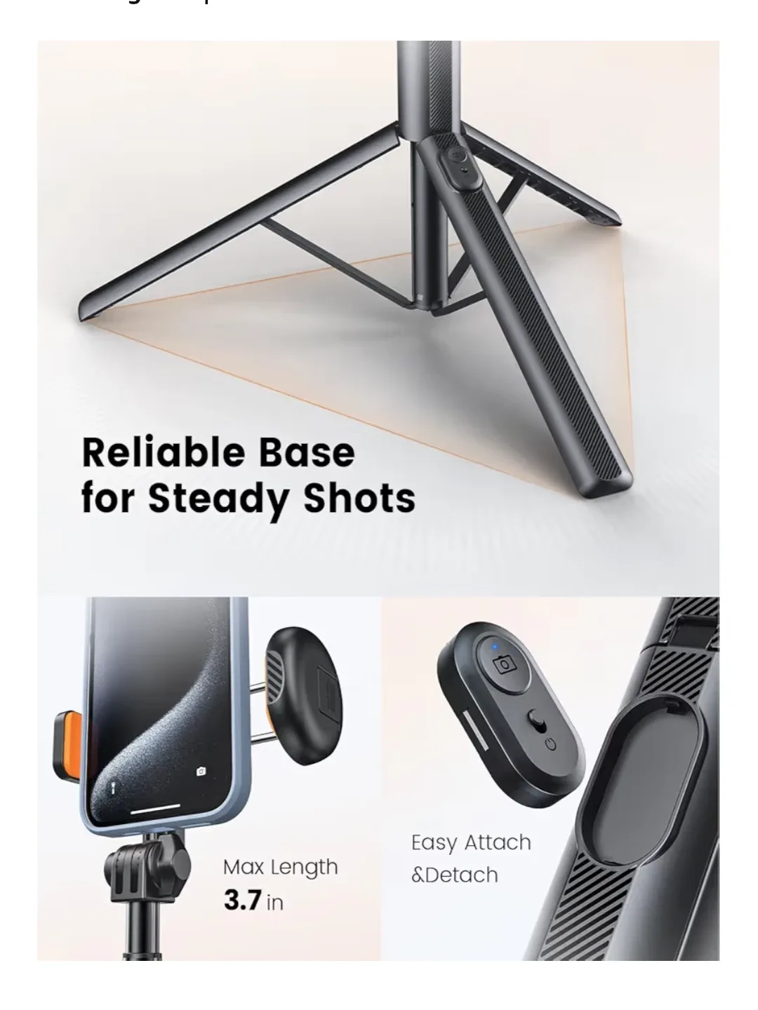 71" Tripod Stand Selfie Stick image indicator(3)