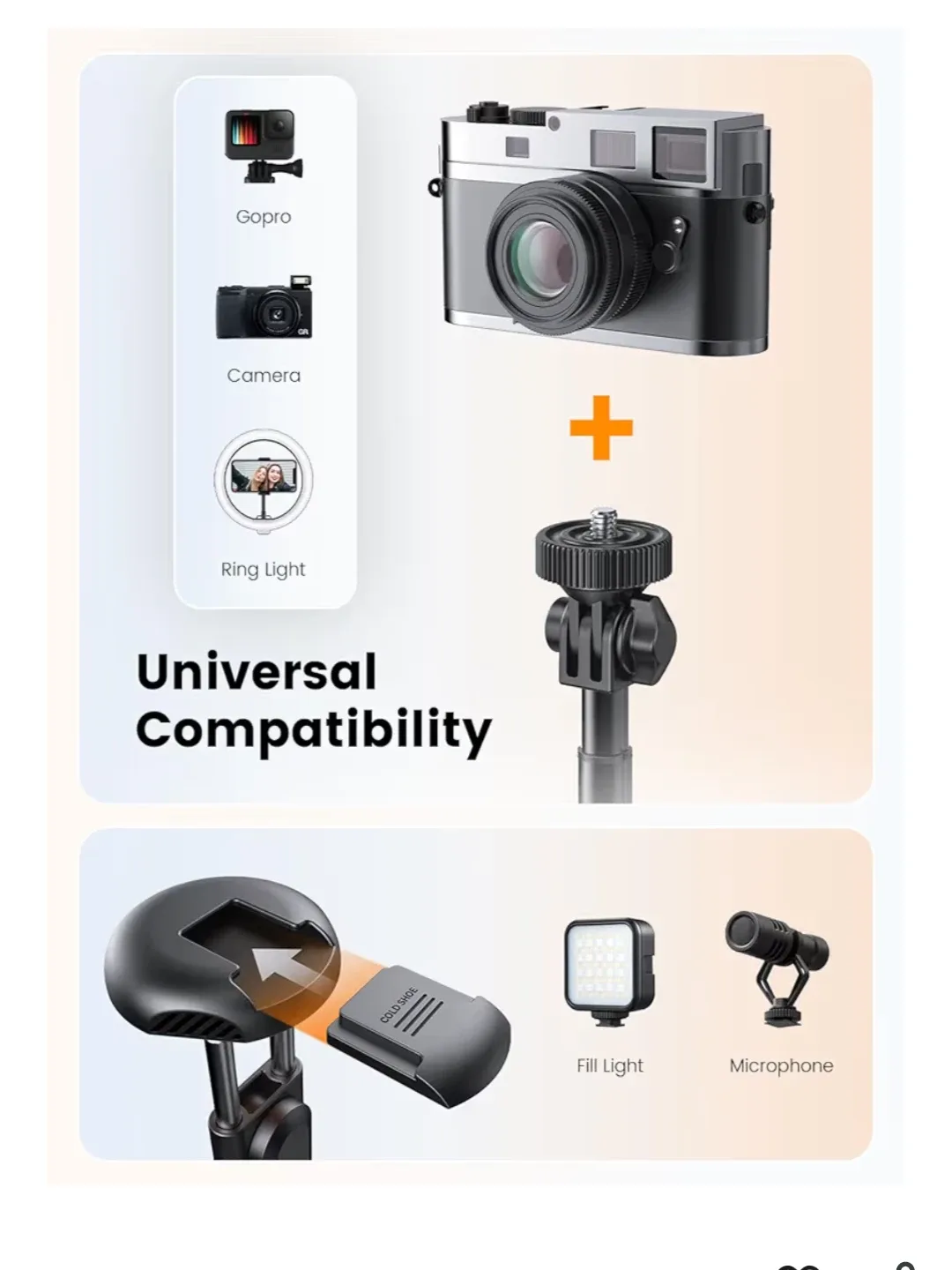 71" Tripod Stand Selfie Stick image indicator(4)