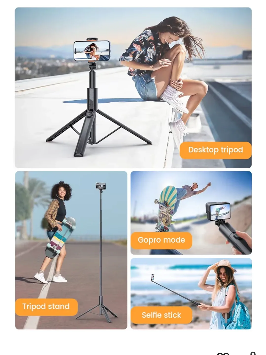 71" Tripod Stand Selfie Stick image indicator(5)