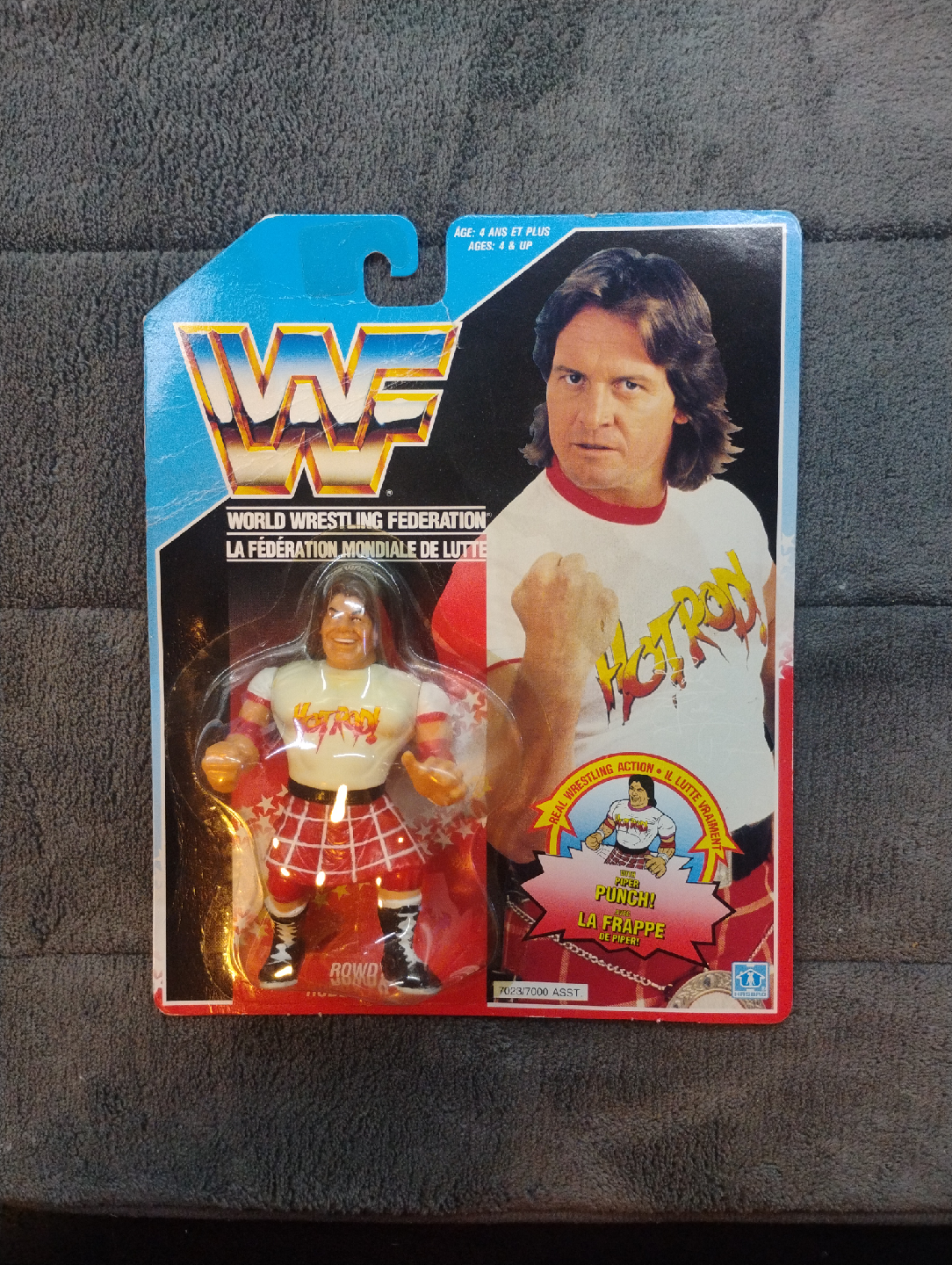 ROWDY RODDY PIPER WWF 1990 HASBRO SERIES 2 SET MOC
