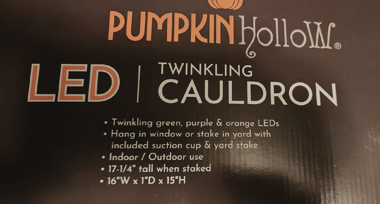 Pumpkin hollow LED twinkling cauldron - photo 4