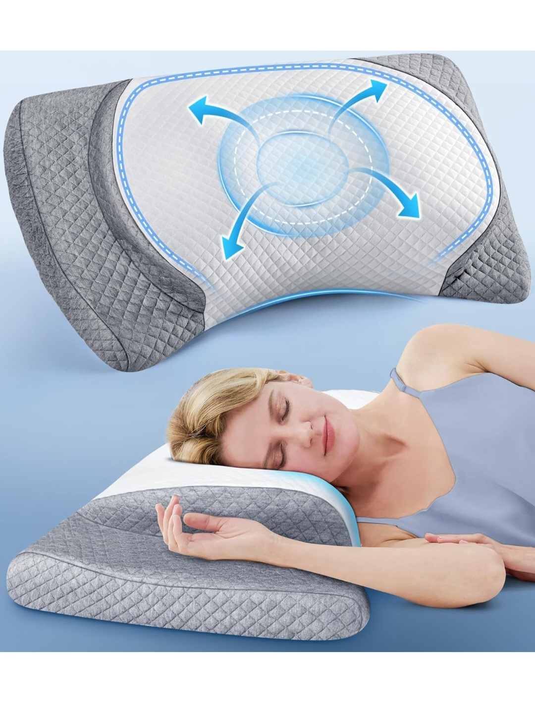 Memory Foam Pillow - Exceptional Quality Neck Support