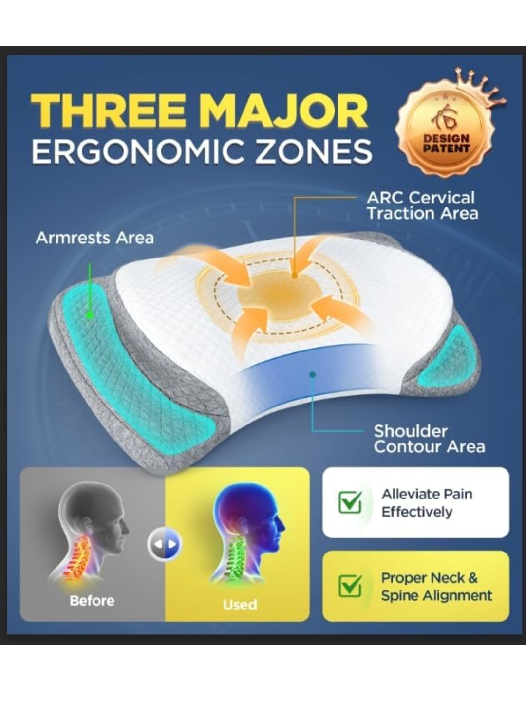 Memory Foam Pillow - Exceptional Quality Neck Support - photo 3