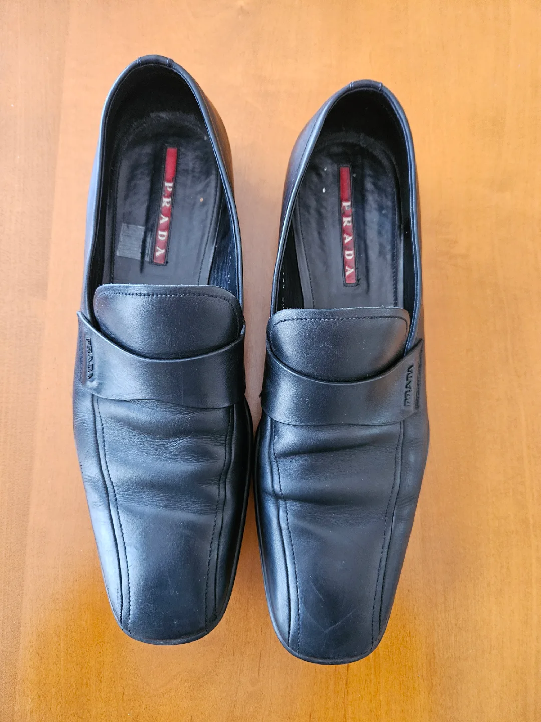 Prada Black Leather Loafers - Size 11-12 image indicator(2)