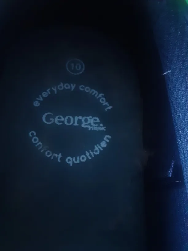 George Everyday Comfort Black Slip-On Shoes - Size 10 image indicator(6)