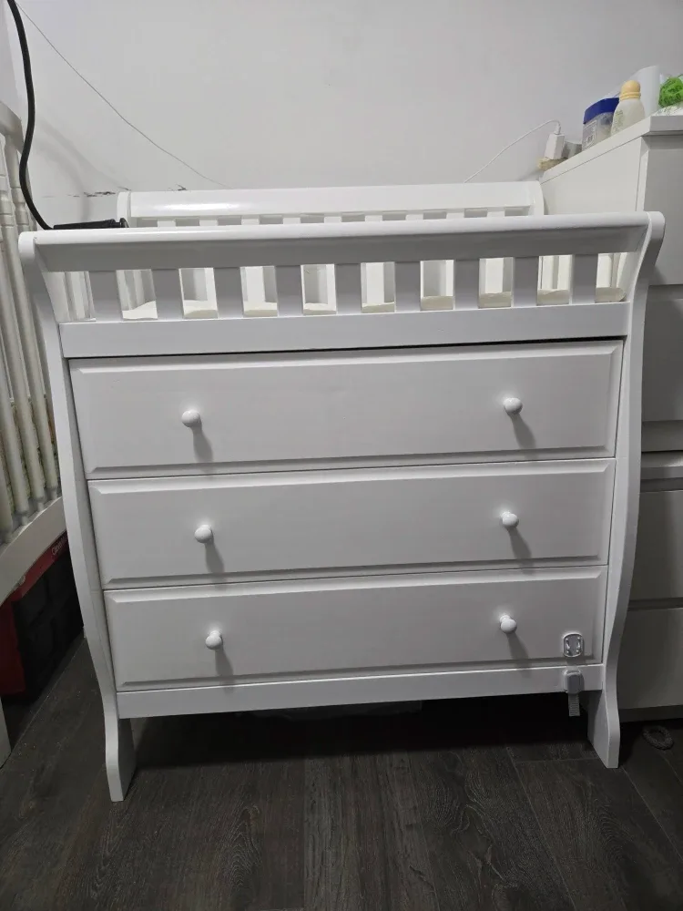 White Baby Changing Table Dresser thumbnail