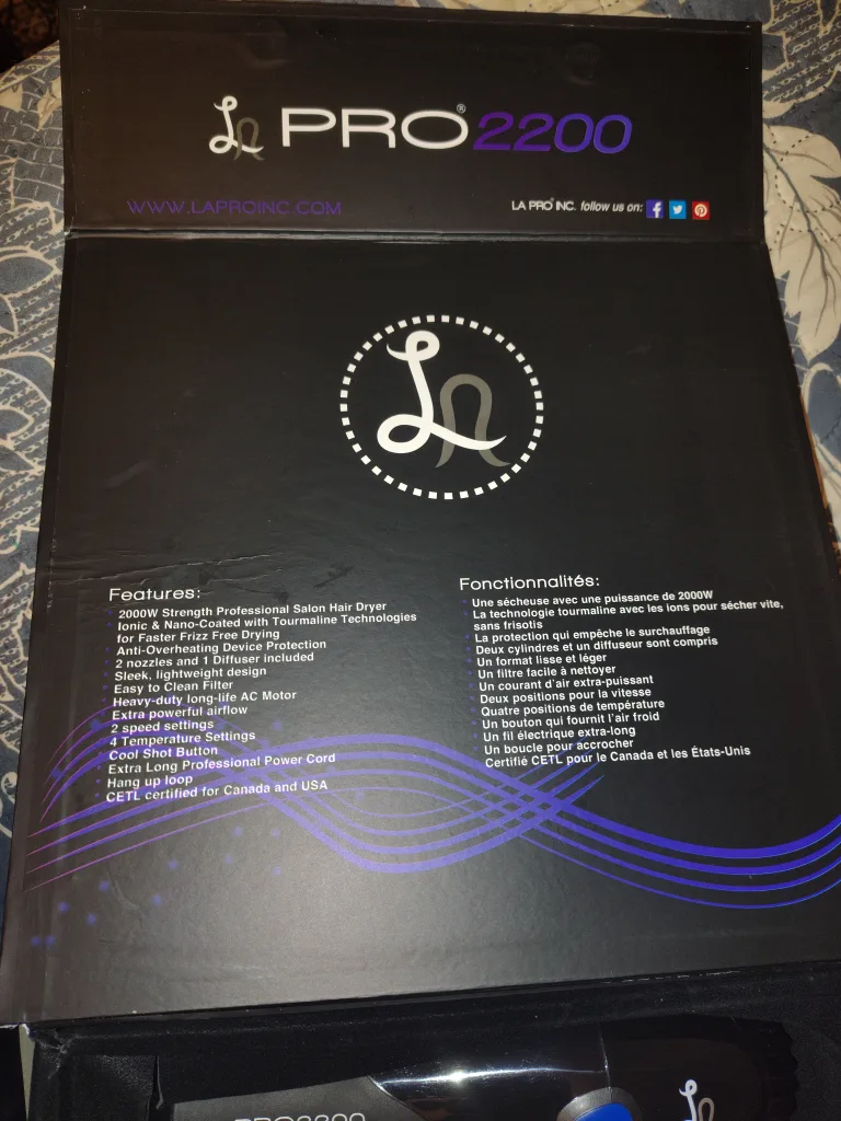 LA Pro 2200 Professional Hair Dryer image indicator(3)