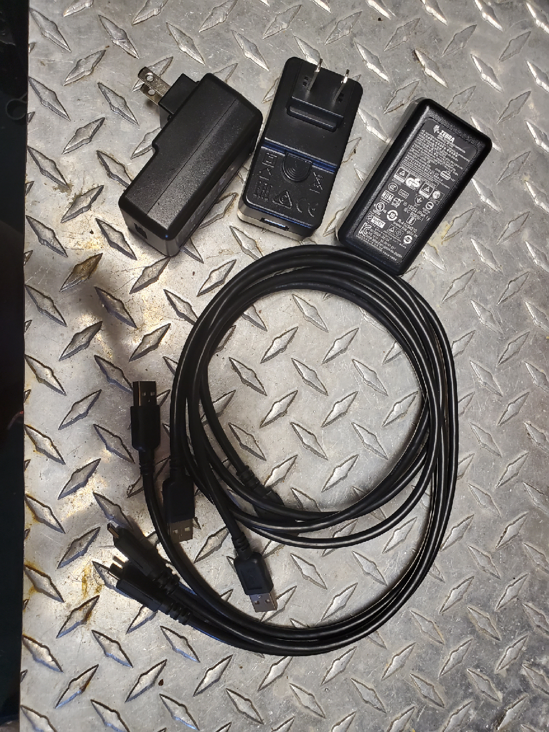 3 Zebra AC Adapter Power Supply with 3 type c 3ft cords