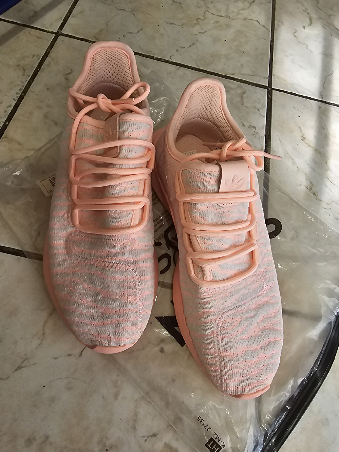 Adidas Tubular Shadow Knit Pink US 6.5 Youth