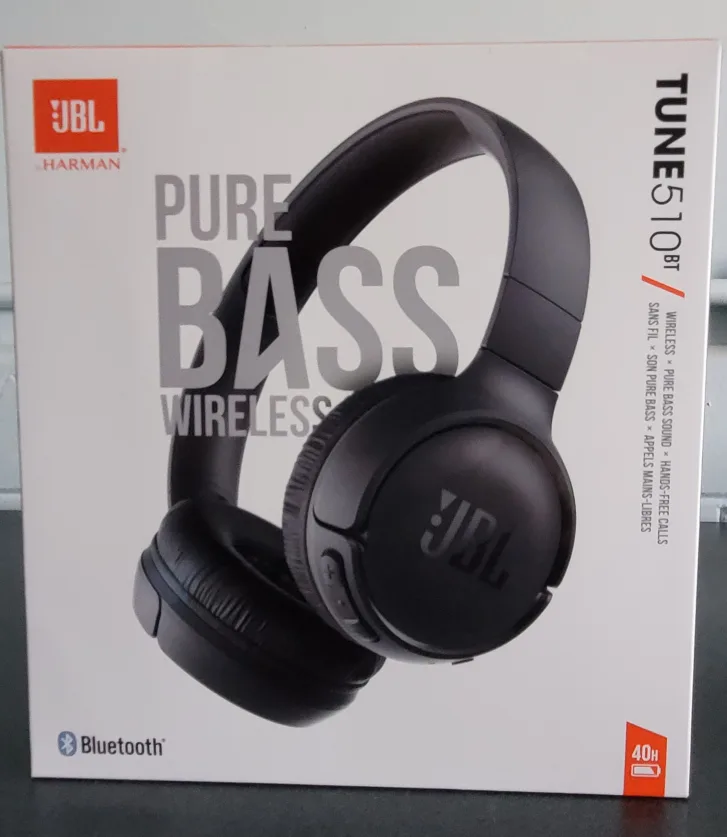 JBL Tune 510BT Wireless On-Ear Headphones - Black thumbnail
