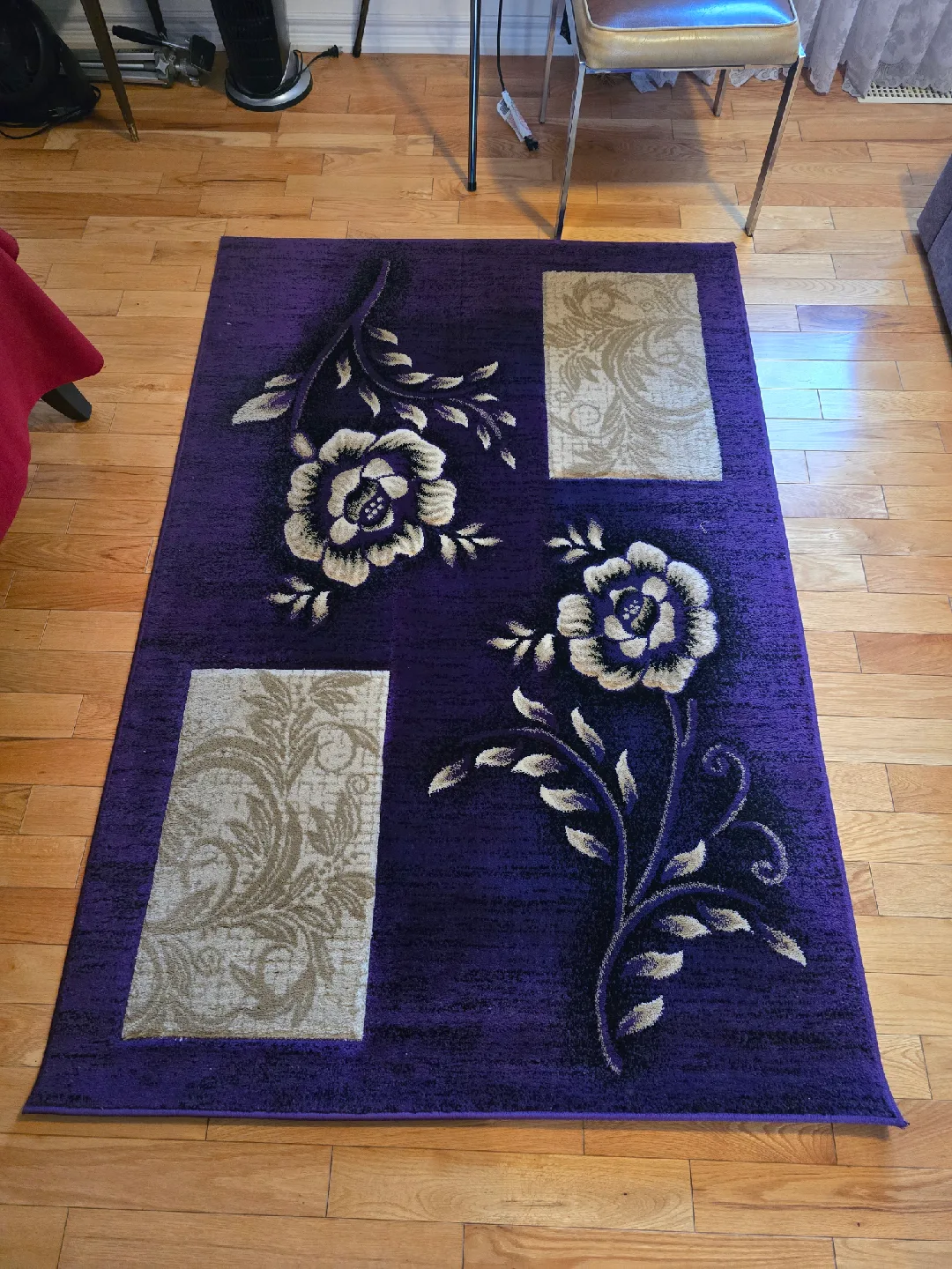 Purple Floral Area Rug image indicator(2)