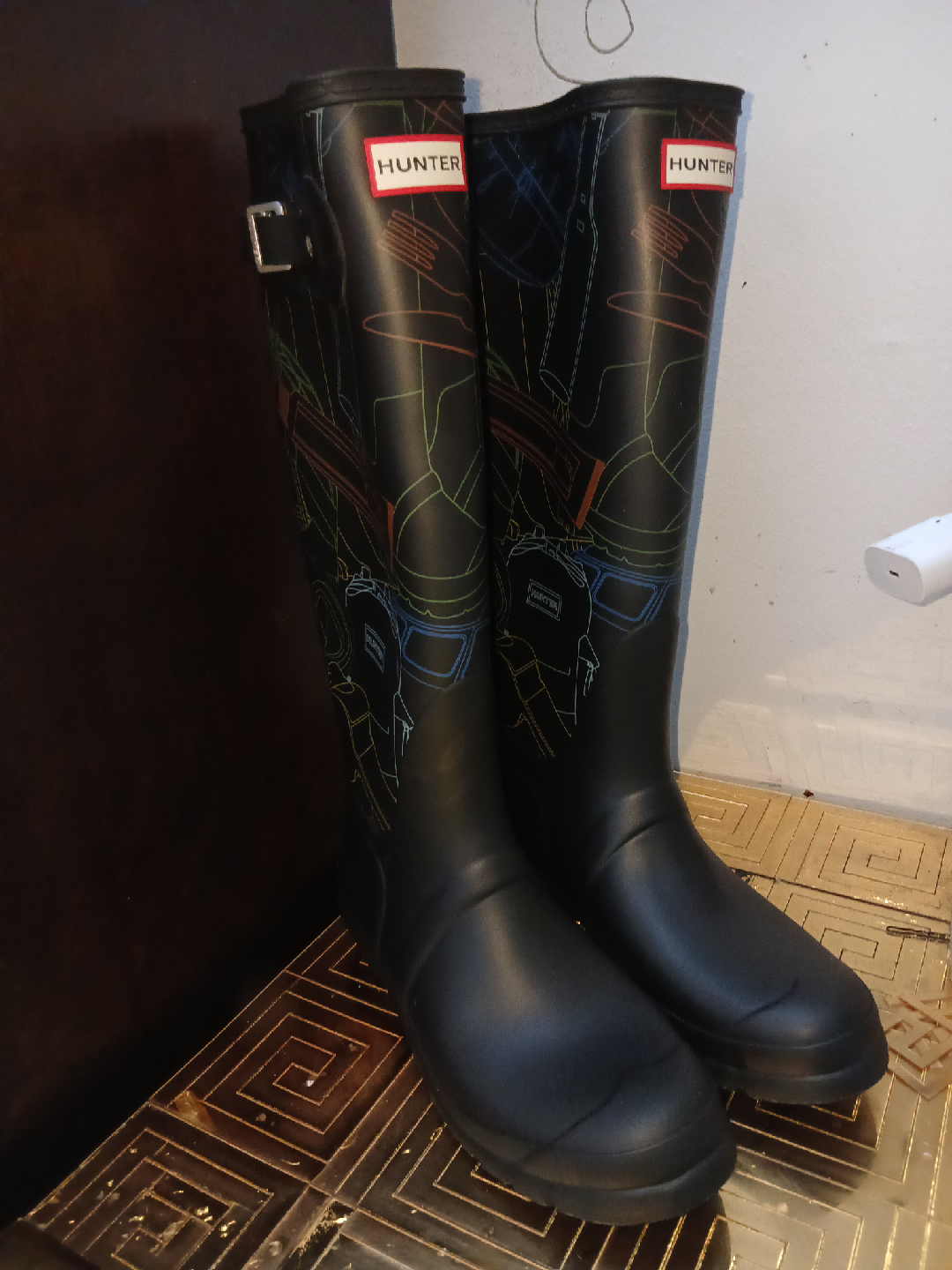 Hunter Rain Boots, US 9, Black
