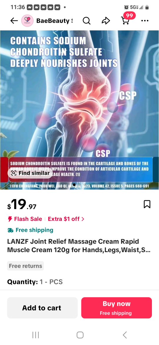 LANZF Joint Relief Massage Cream 120g - photo 2