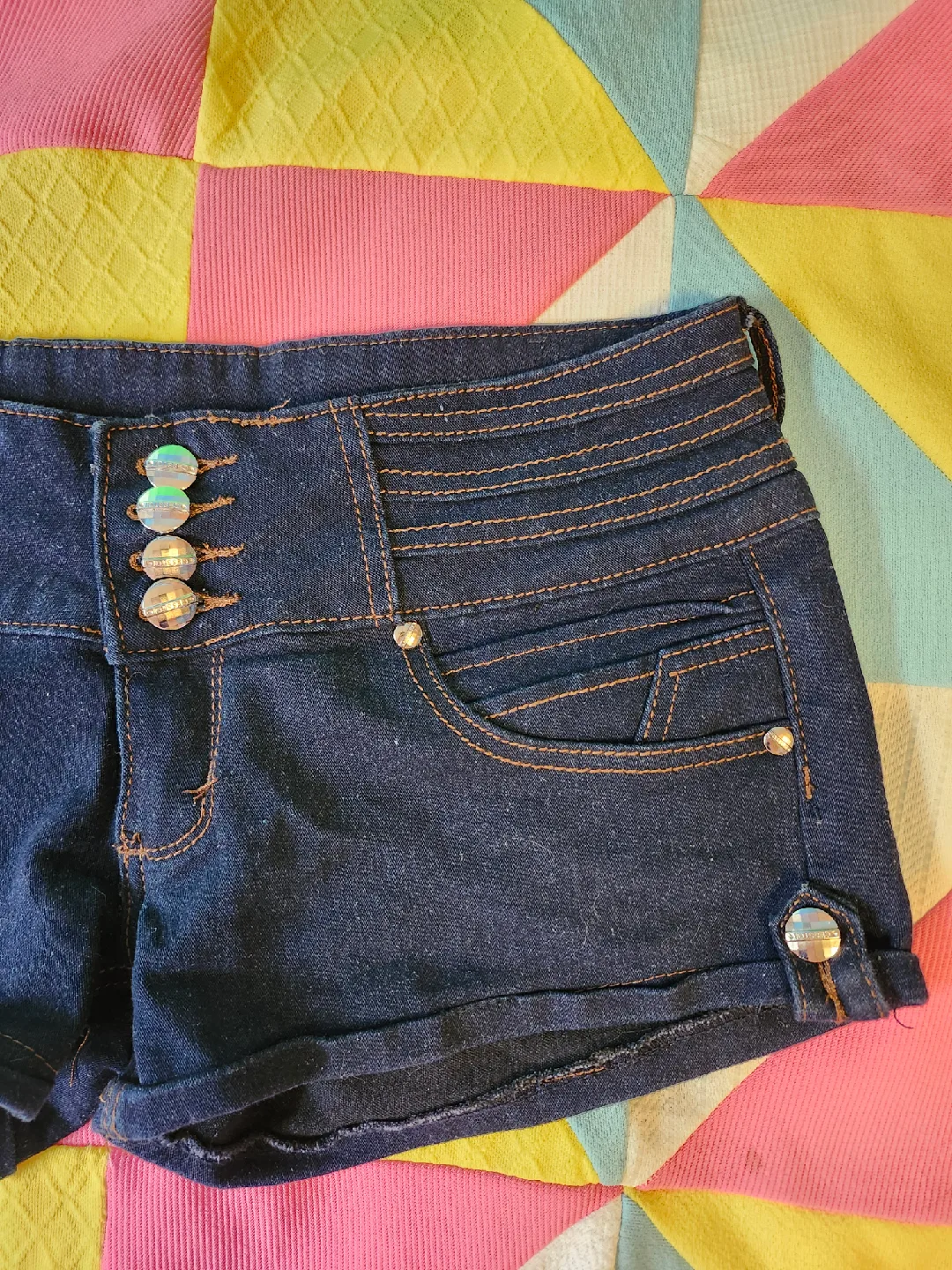 C'ess Toi denim mini shorts image indicator(3)