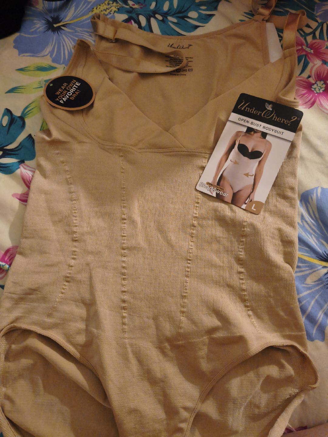 Under Where? Open-Bust Bodysuit - Size L - photo 2
