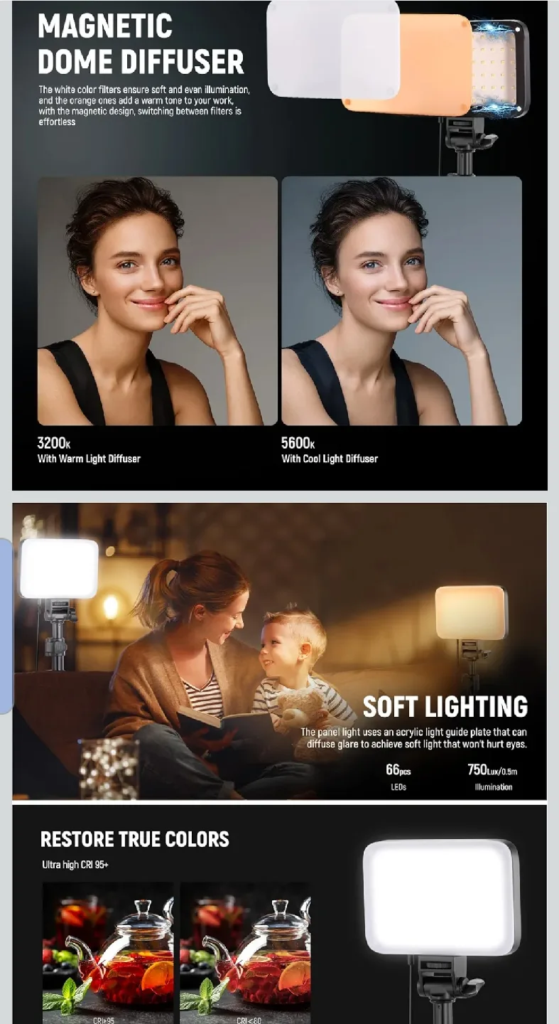 NEEWER BP66 LED Panel Lighting Kit image indicator(2)