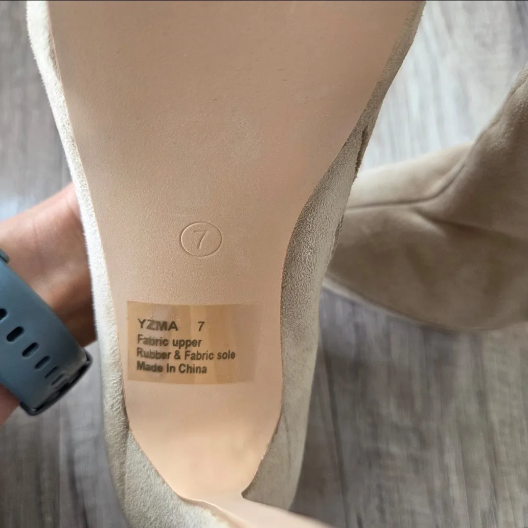 YZMA Beige Ankle Boots - Size 7 image indicator(4)