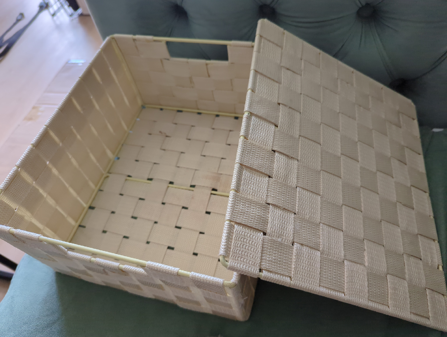 Woven Storage Box with Lid