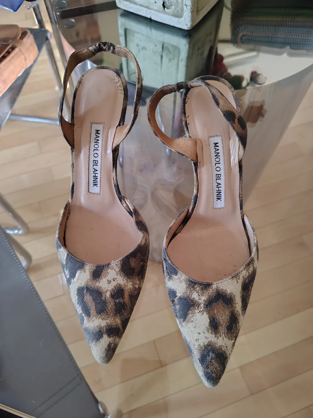Manolo Blahnik Leopard Print Slingbacks - Size 36 image indicator(3)
