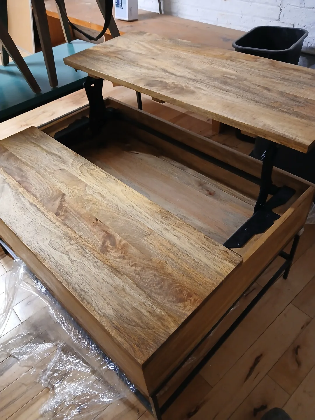 West Elm Rustic Storage Coffee Table - Raw Mango image indicator(6)