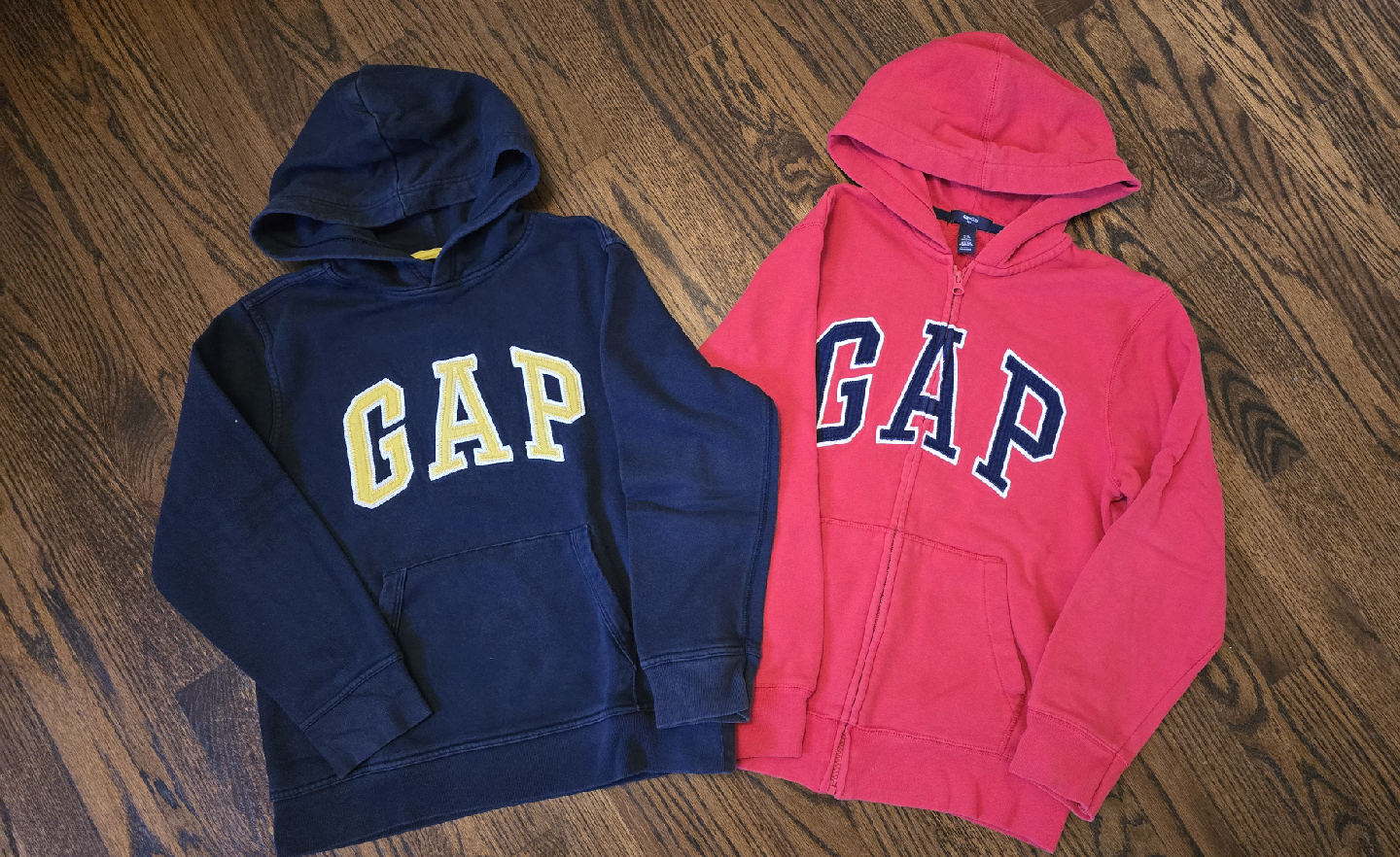 2 Gap Hoodie - Blue and Red - Size 12Y