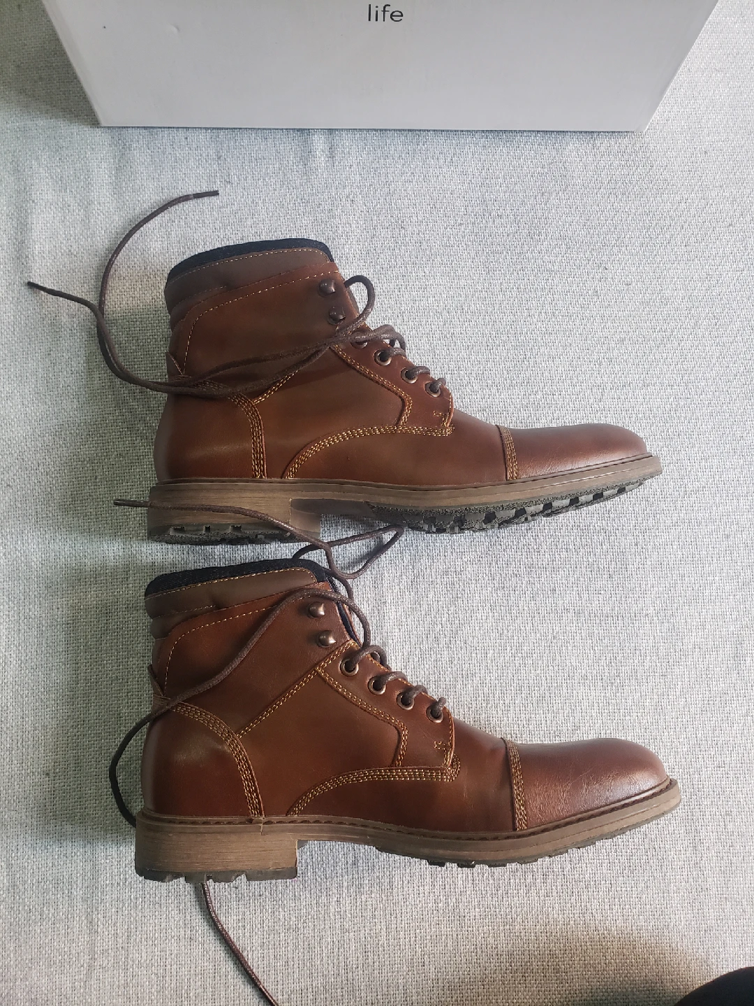 Brand New Core Life Brown Leather Boots Size 9 - photo 3
