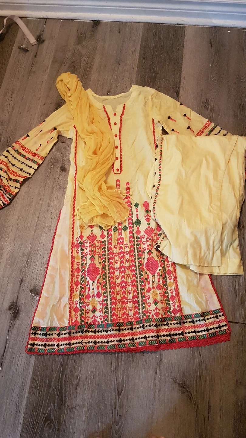 New arrival  Yellow Embroidered Salwar Kameez Suit