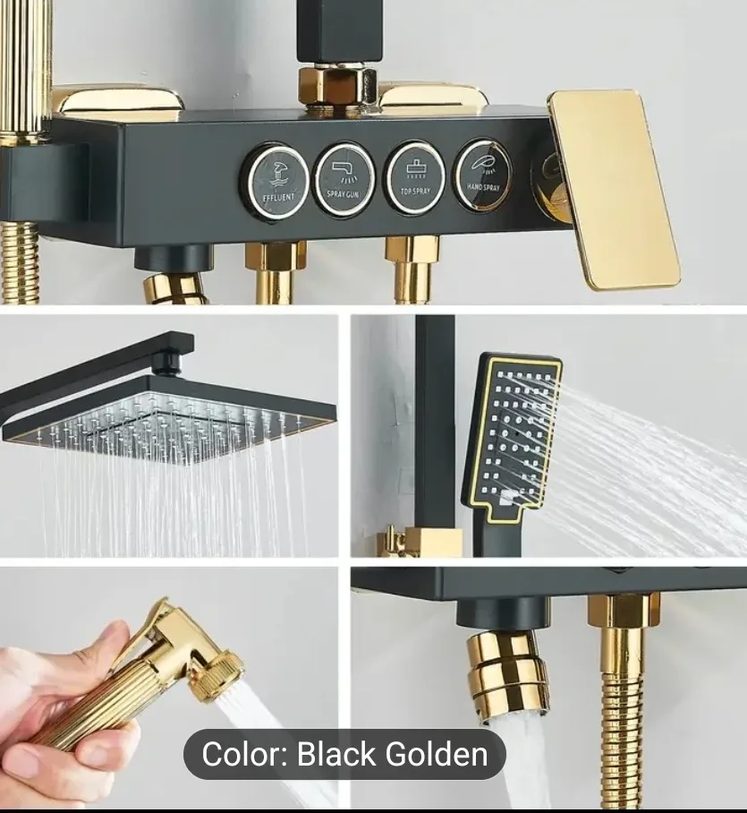 Black & Golden Shower System image indicator(8)