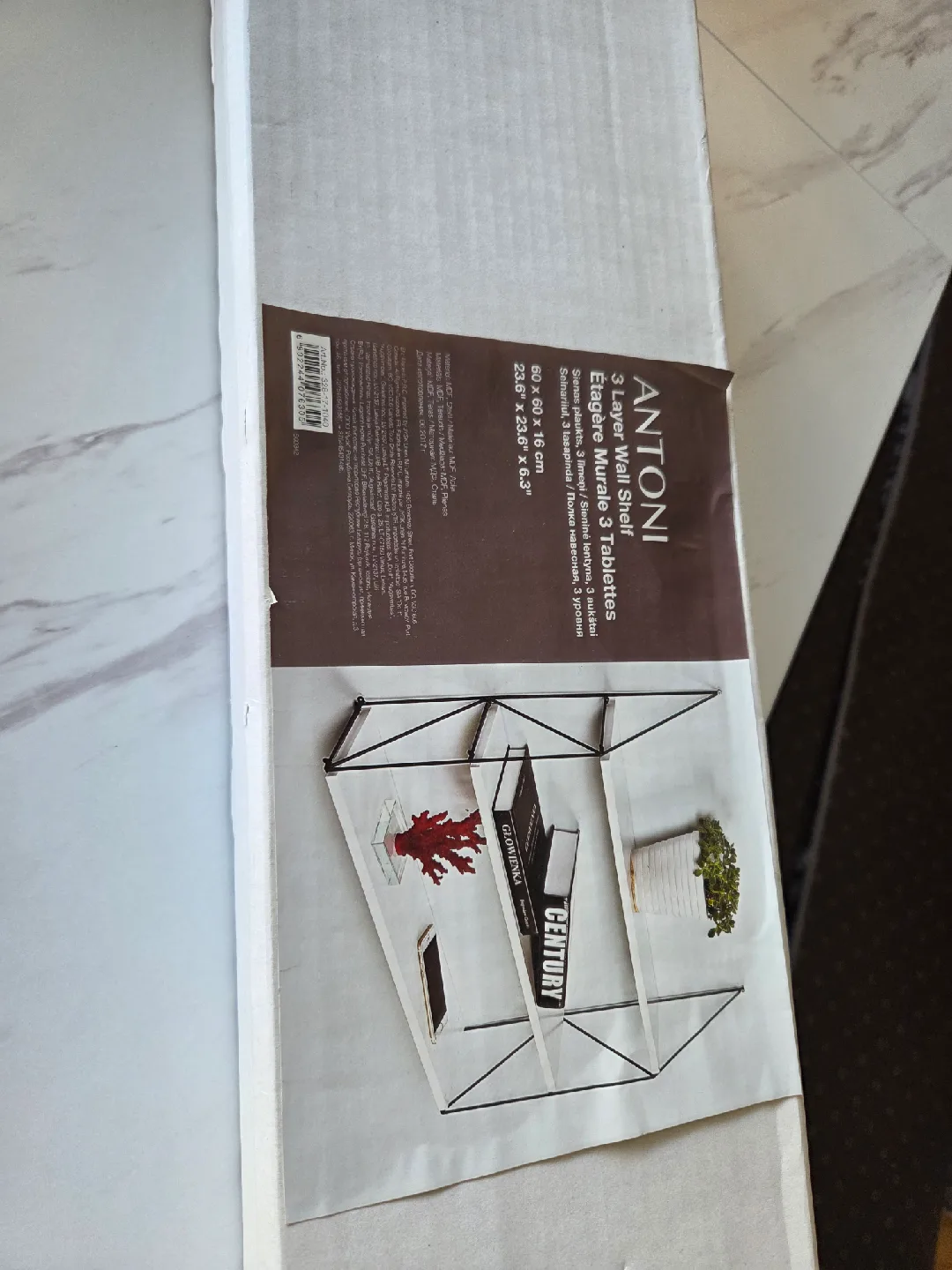 ANTONI 3 Layer Wall Shelf - 60x60x16cm