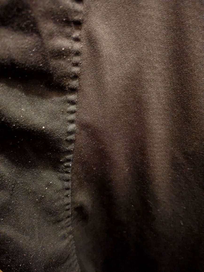 Black Snap Button Chef Coat sz Lg image indicator(2)