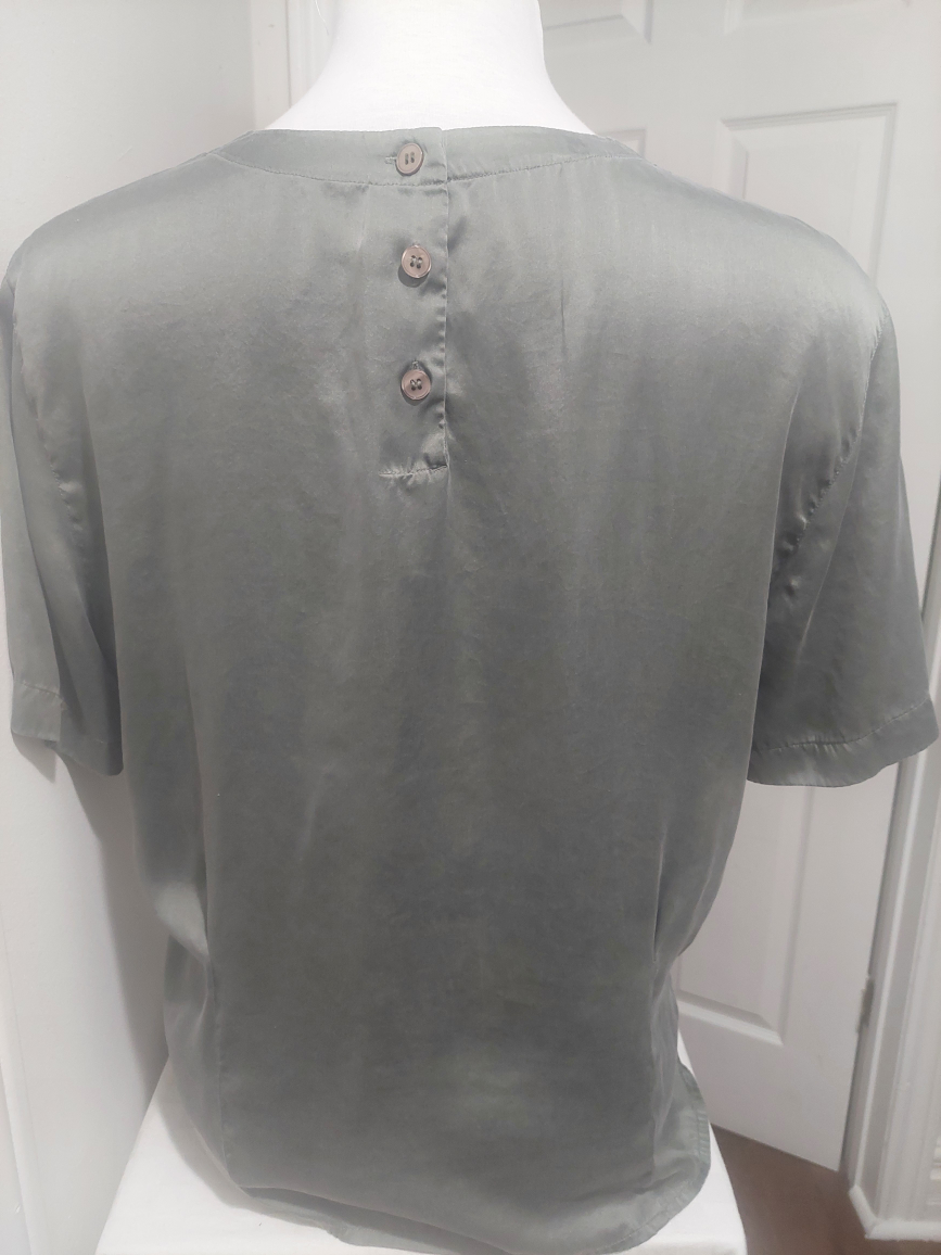 Green Short Sleeve Blouse - photo 5