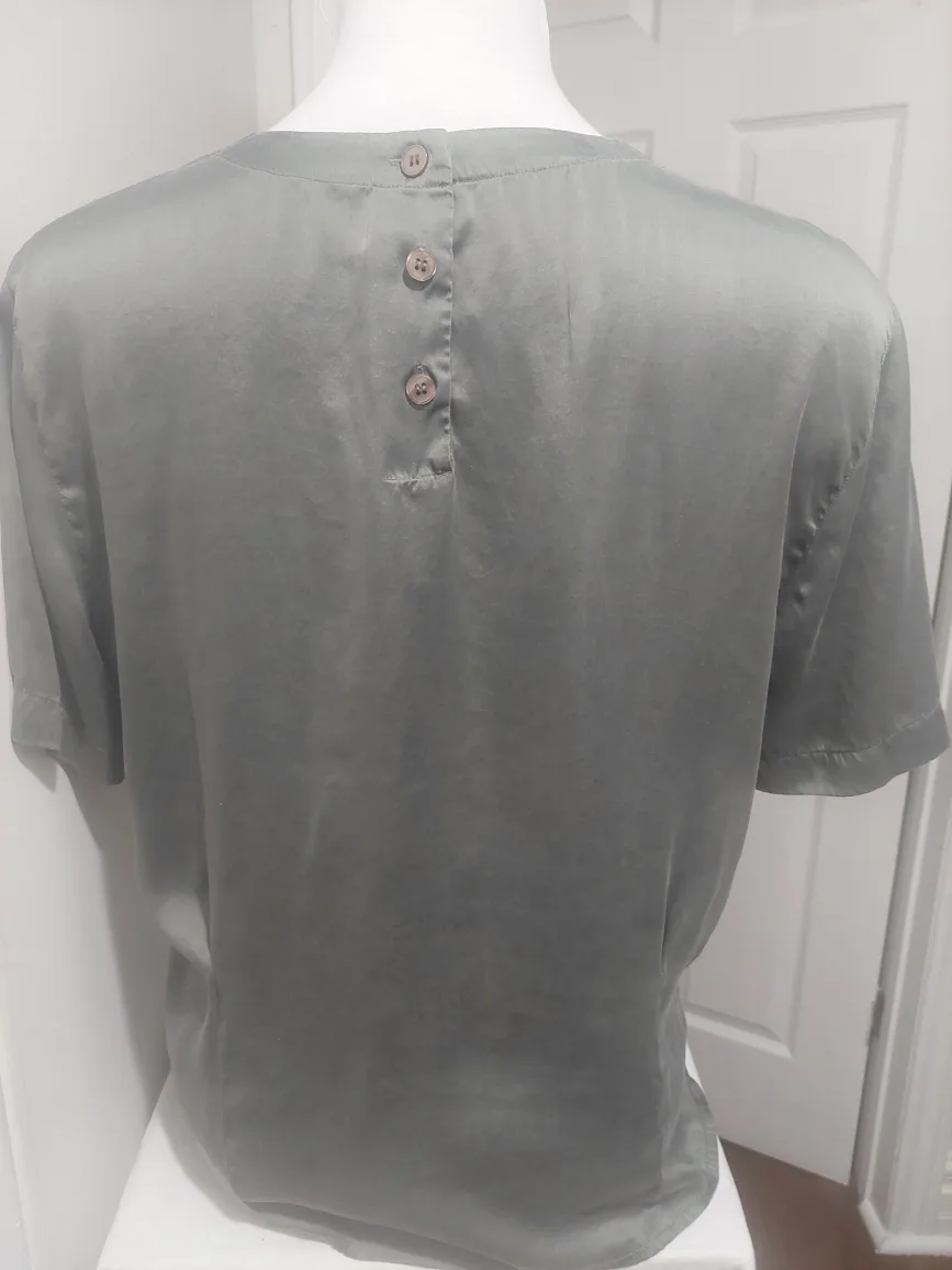 Green Short Sleeve Blouse image indicator(5)