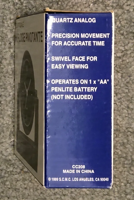 Suntone Designer Swivel Clock - New in Box image indicator(2)