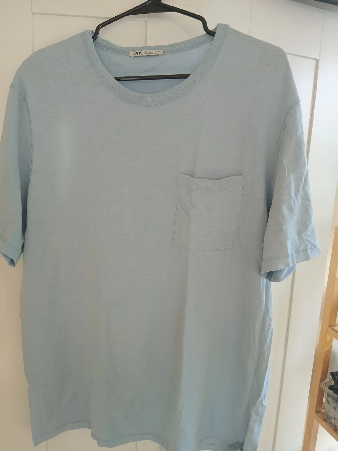 Zara Light Blue T-Shirt - Size L thumbnail
