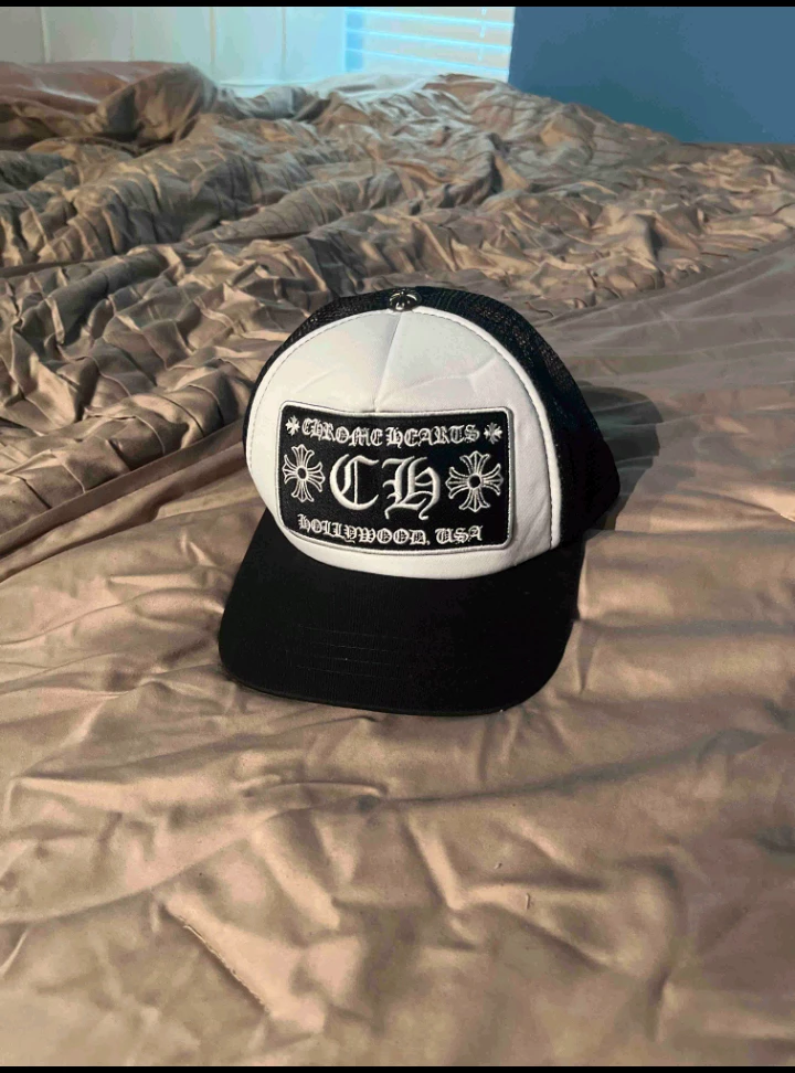 Chrome Hearts Black/White Trucker Hat