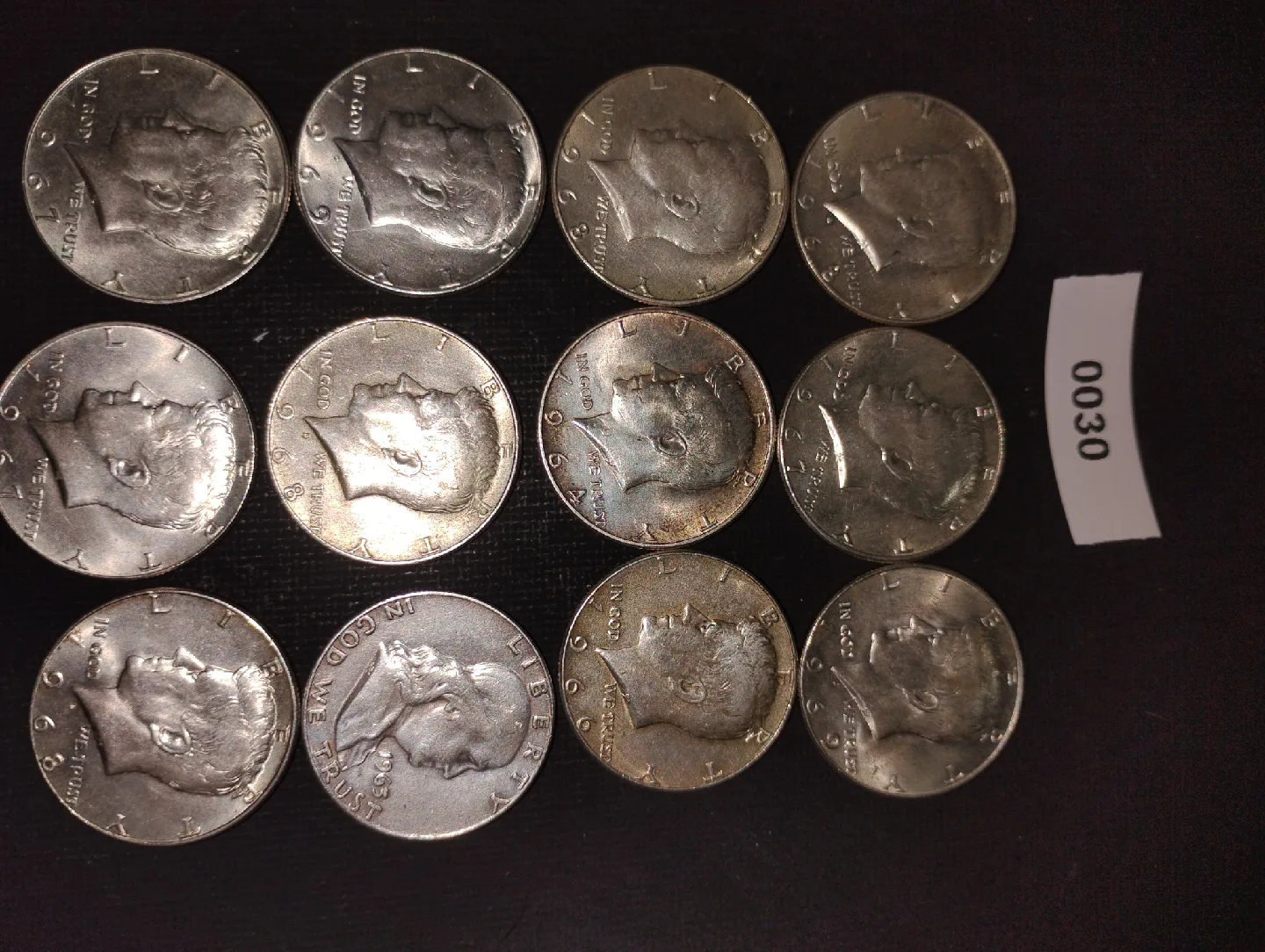Silver Kennedy Half Dollar Coins - Lot of 12 thumbnail