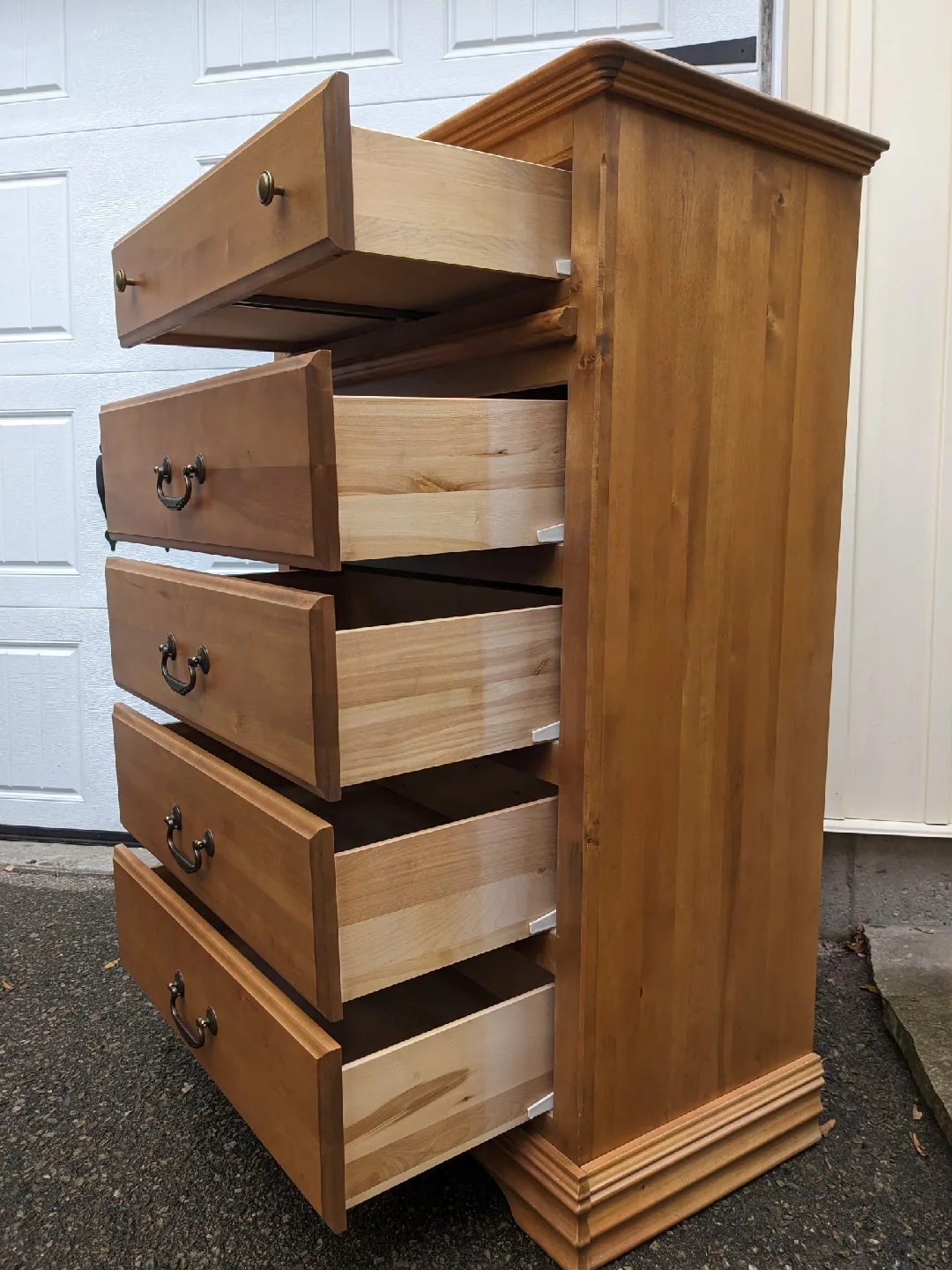 5 Drawer Tallboy Dresser in Solid Maple - Like New image indicator(9)