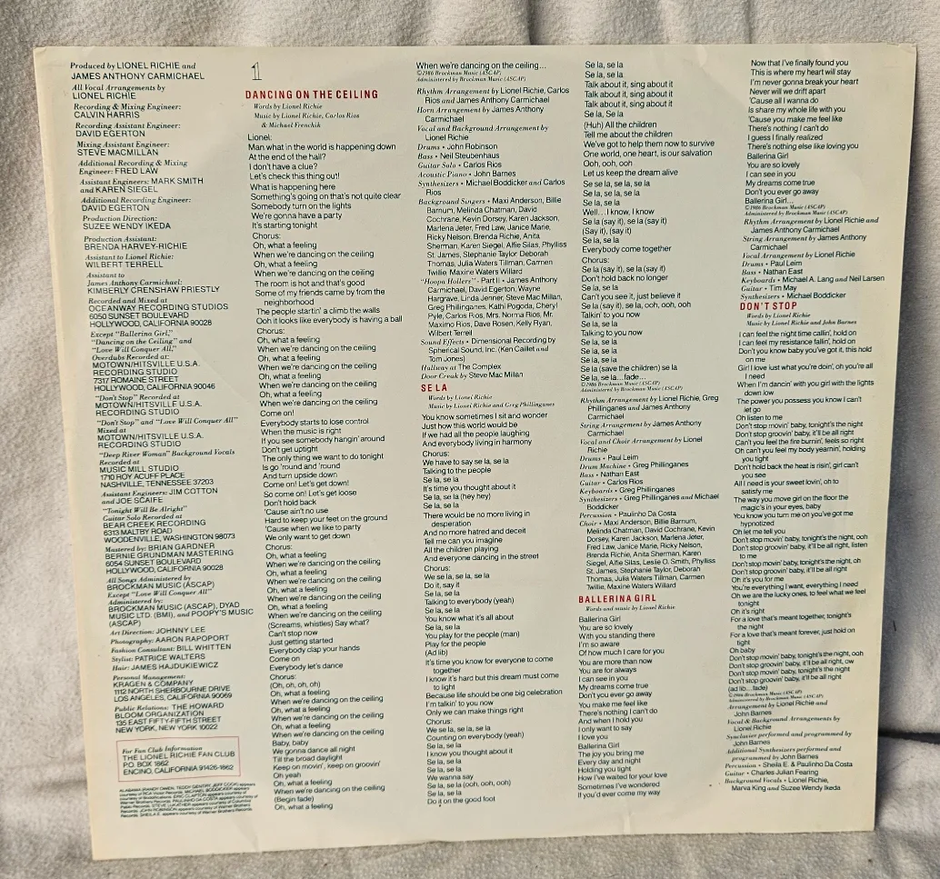 Lionel Richie Original 1982 Gatefold Vinyl LP image indicator(7)