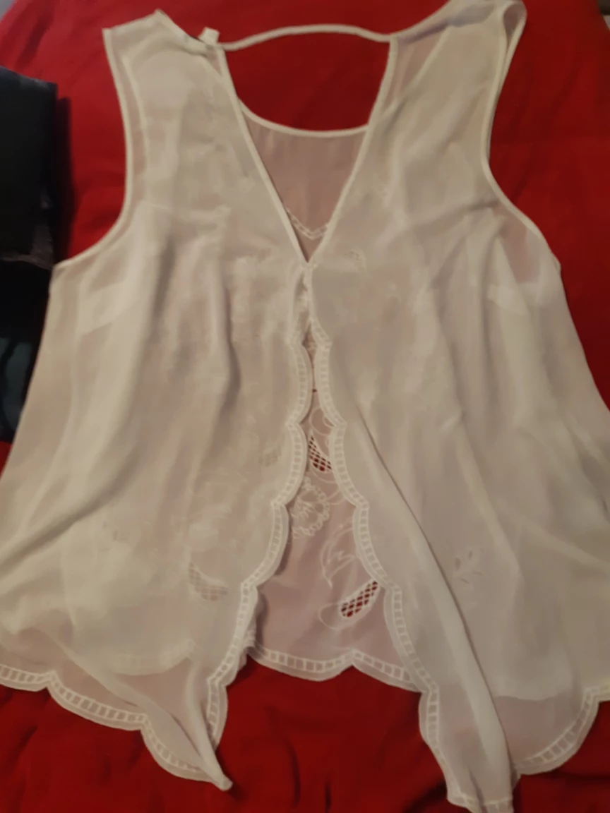 White Embroidered Lingerie Top - photo 4