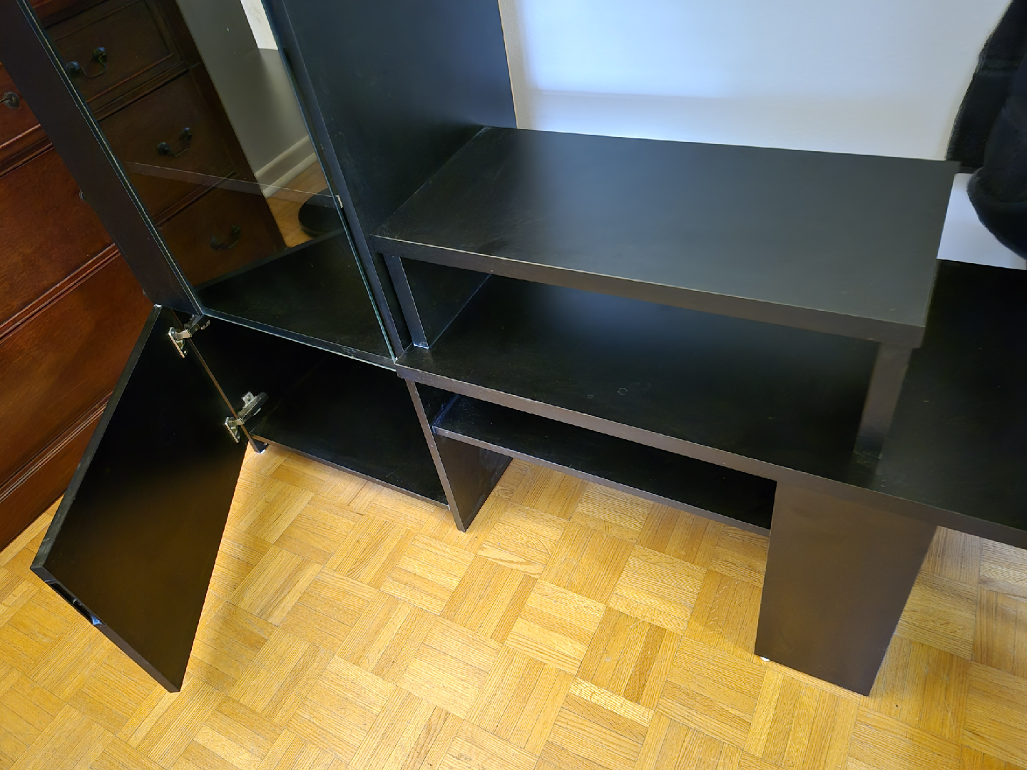 Black Display Cabinet with Shelves - photo 3