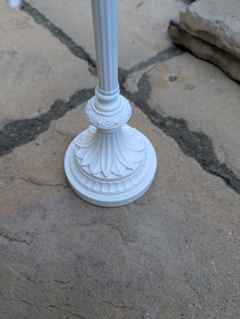 White Metal Candle Holder - photo 3