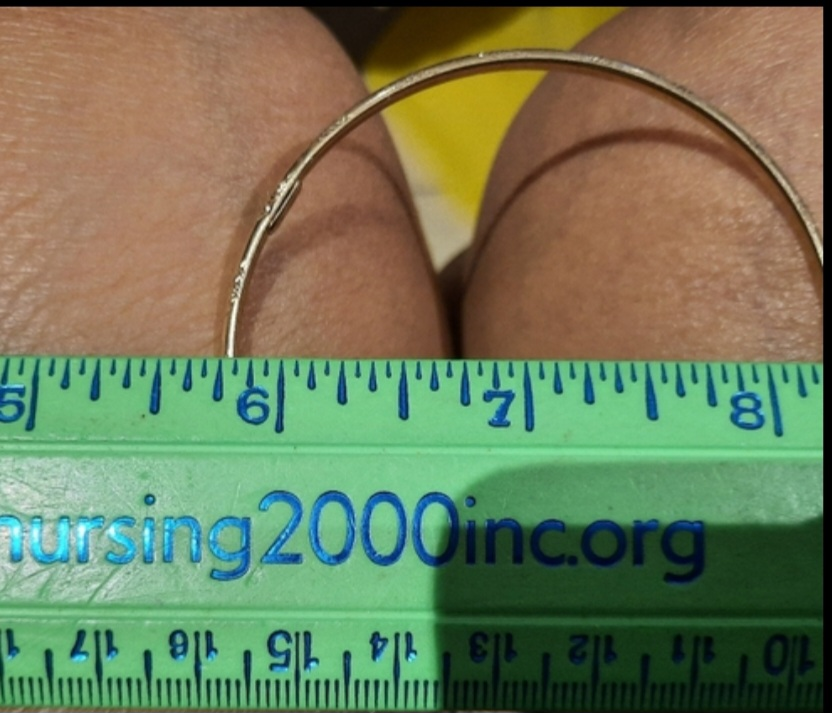 Authentic genuine solid 10k yellow gold bangle bracelet - photo 5